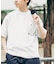 チェストポケットキリカエクルーネックTシャツ