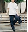 チェストポケットキリカエクルーネックTシャツ