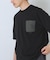 チェストポケットキリカエクルーネックTシャツ