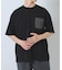 チェストポケットキリカエクルーネックTシャツ
