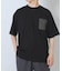 チェストポケットキリカエクルーネックTシャツ