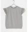 袖フリルミニ裏毛Tシャツ