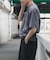 『接触冷感／撥水／イージーケア／UVカット』タスランナイロンクルーネックドロストTシャツ