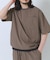 『接触冷感／撥水／イージーケア／UVカット』タスランナイロンクルーネックドロストTシャツ