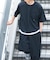 『接触冷感／撥水／イージーケア／UVカット』タスランナイロンクルーネックドロストTシャツ