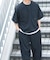 『接触冷感／撥水／イージーケア／UVカット』タスランナイロンクルーネックドロストTシャツ