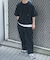 『接触冷感／撥水／イージーケア／UVカット』タスランナイロンクルーネックドロストTシャツ