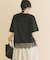 裾レースコンビTシャツ