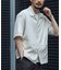 『吸水速乾／イージーケア』リネンブレンド高機能半袖コーチシャツ