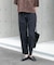 タックテーパードストレッチパンツ
