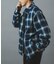 Ombre Plaid zip up ブルゾン