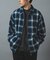 Ombre Plaid zip up ブルゾン
