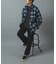 Ombre Plaid zip up ブルゾン