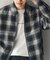 Ombre Plaid zip up ブルゾン