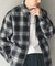 Ombre Plaid zip up ブルゾン
