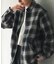 Ombre Plaid zip up ブルゾン