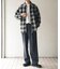 Ombre Plaid zip up ブルゾン