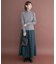 リブ配色ハイネックニット