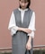 レースフリルギャザーブラウス
