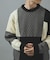 テクスチャーコンビ クルーネックニット