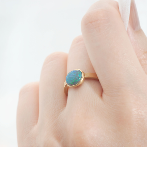 K18ブラックオパールリング｜ジェイ・ジェイ・アッシュの通販