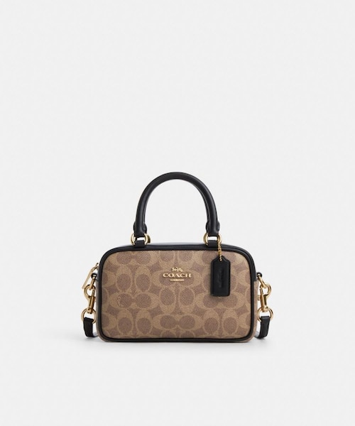 公式】サッチェル クロスボディ バッグ・シグネチャー キャンバス