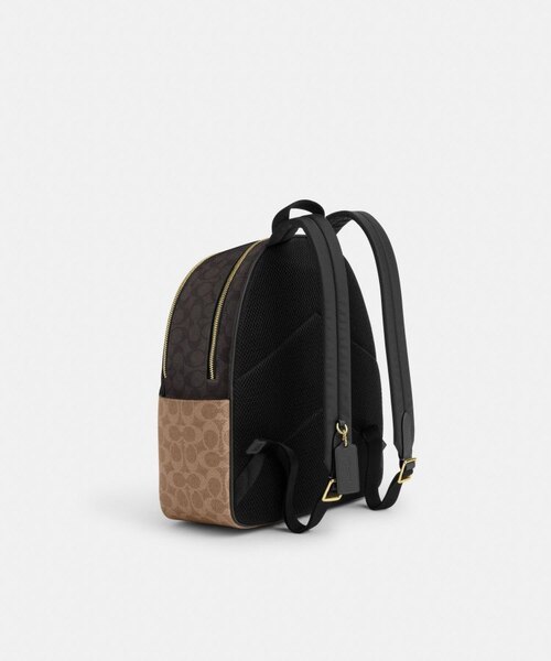 公式】コート バックパック・ブロックド シグネチャー キャンバス