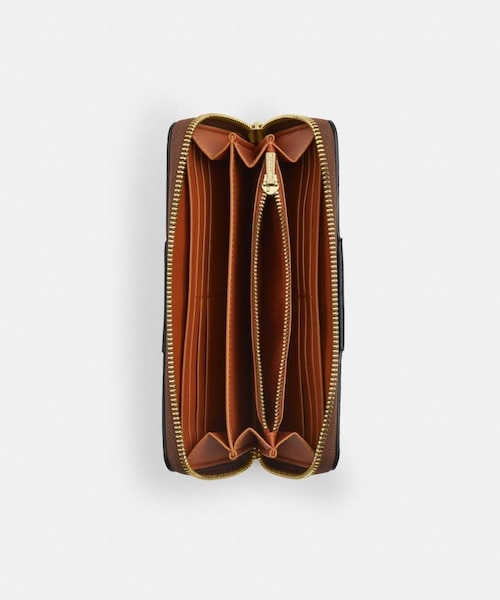 コーチ 財布 レディース 長財布 アウトレット ブラウン ロングジップアラウンドウォレット シグネチャー キャンバス LZA WLT SIG CNVS CW778IMXAQ COACH COACH ロング ジップ アラウンド ウォレット シグネチャー キャンバス