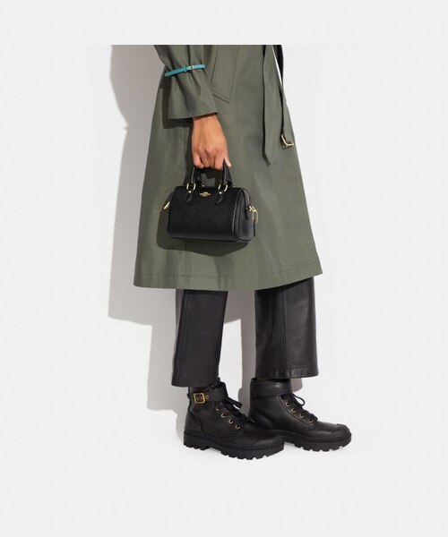 極美品✨コーチ ミニ ローアン クロスボディ ショルダーバッグ 公式】ミニ ローアン クロスボディ バッグ・シグネチャー レザー