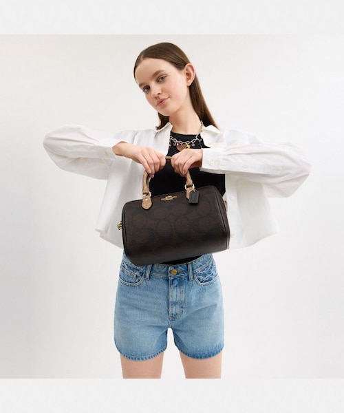 公式】ローアン サッチェル バッグ・ブロックド シグネチャー