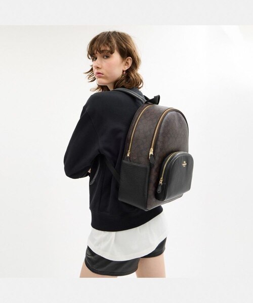 coach コーチ ラージ コート バックパック・シグネチャー キャンバス 公式】ラージ コート バックパック・シグネチャー キャンバス｜コーチ