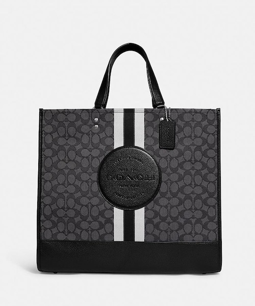 【COACH】トートバッグ_デンプシー40 ブラック 公式】デンプシー トート 40 シグネチャー ジャカード ウィズ