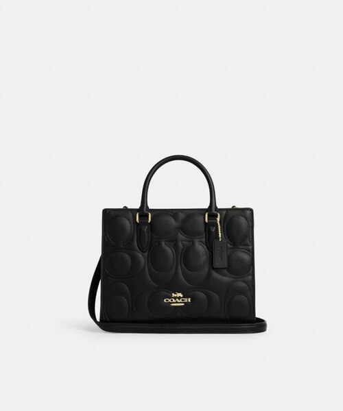 公式】マギー スモール トート バッグ・シグネチャー レザー｜コーチ