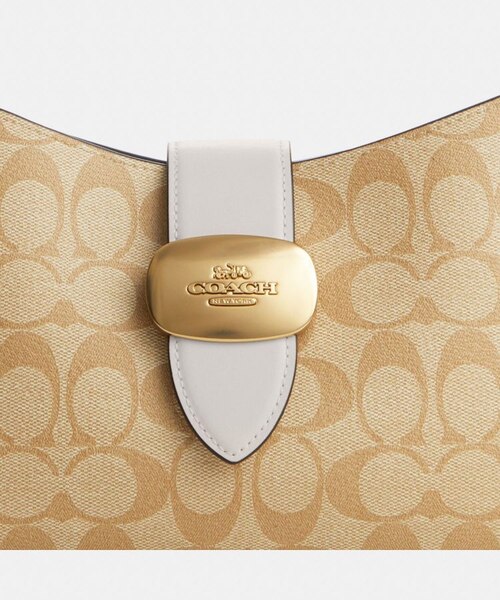 公式】エライザ ショルダー バッグ・シグネチャー キャンバス｜コーチ