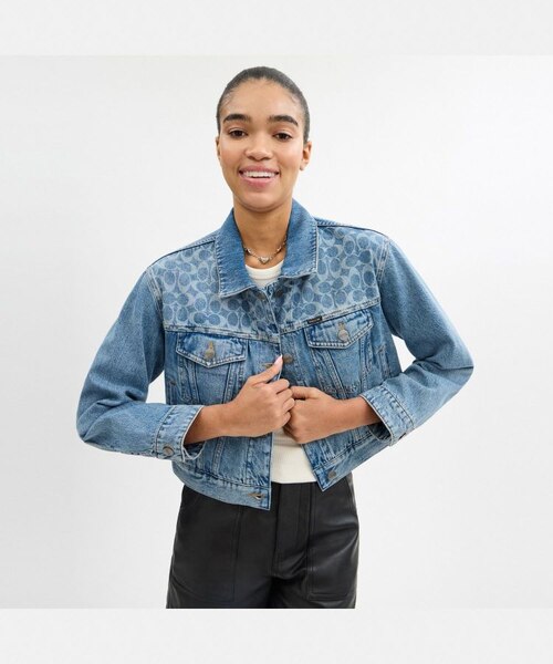 公式】デニム クロップド ジャケット｜コーチ アウトレットの