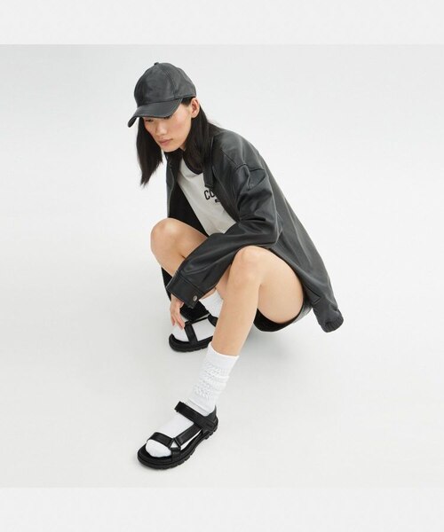 COACH CRSSVR SNDL サンダル US 7 D チャコール/ブラック COACH® Outlet | Crossover Sandal