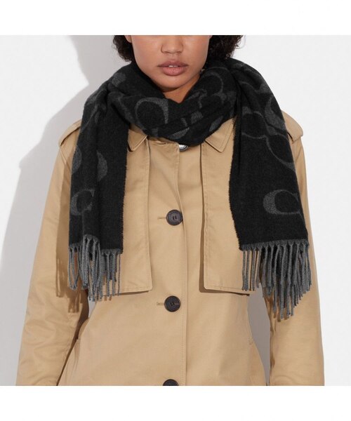 公式】シグネチャー オーバーサイズド マフラー｜コーチ アウトレット