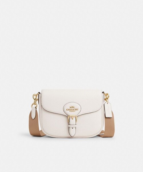 ドラちゃん　美品　希少カラー　赤　coach コーチ　アメリアサドルバッグ 25 ファッション 希少 美品 希少カラー 赤 coach コーチ