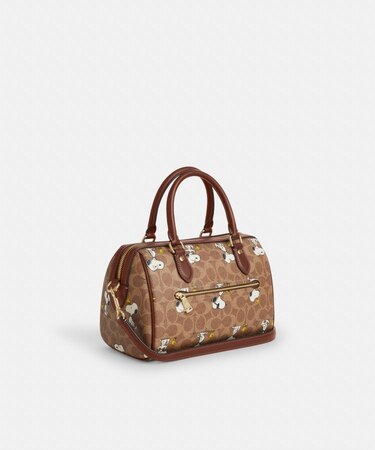 COACH X PEANUTS】ローアン サッチェル バッグ・シグネチャー 