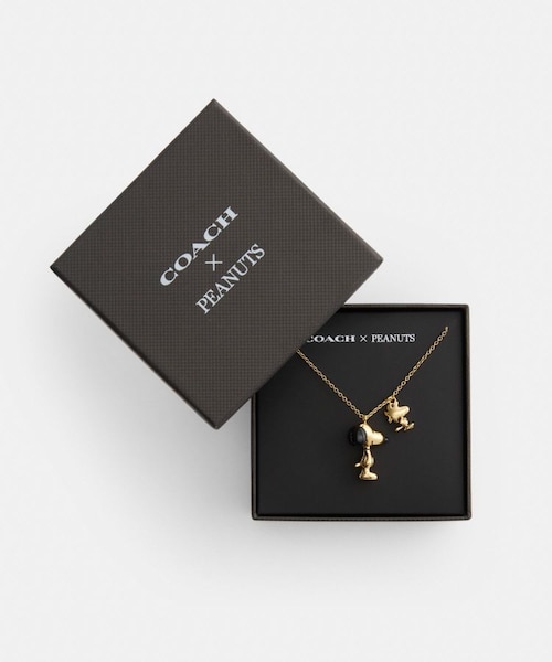 COACH X PEANUTS】スヌーピー アンド ウッドストック ペンダント