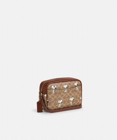 COACH X PEANUTS】ジェイミー カメラ バッグ・シグネチャー キャンバス 