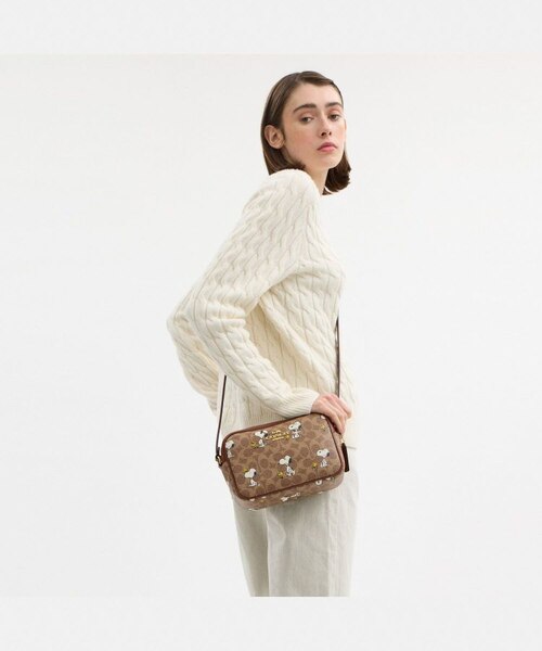 COACH X PEANUTS】ジェイミー カメラ バッグ・シグネチャー キャンバス