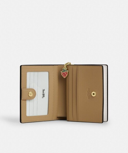 【COACH】コーチ スナップ ウォレット・ストロベリー プリント コーチ COACH コーチ レザー財布 COACH アウトレット