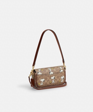 COACH X PEANUTS】ヘイリー フラップ バッグ・シグネチャー キャンバス 