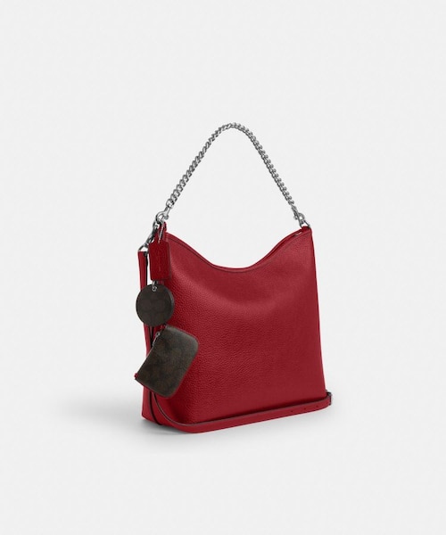 【COACH】大きめ・収納力抜群 ♪ ローレル ラージ ショルダー 公式】ローレル ラージ ショルダー バッグ・ミラー チャーム