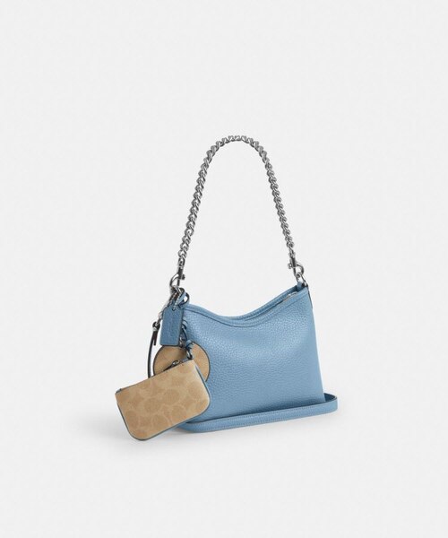 ローレル ラージ ショルダー バッグ・ミラー チャーム ポーチ