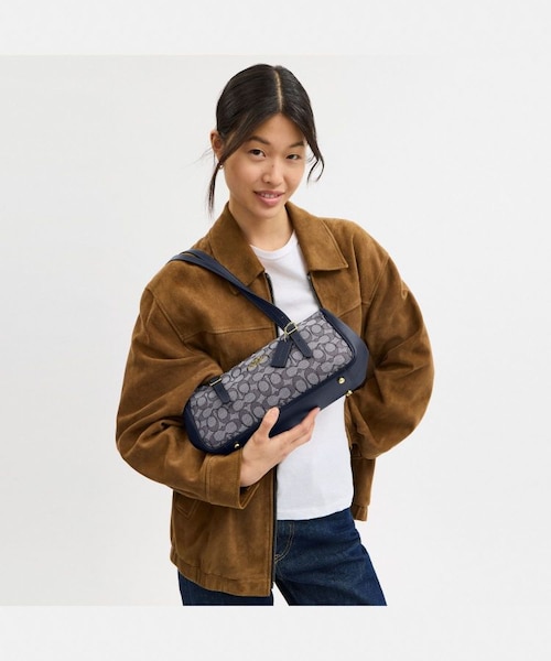 公式】アッシャー ショルダー バッグ・シグネチャー ジャカード