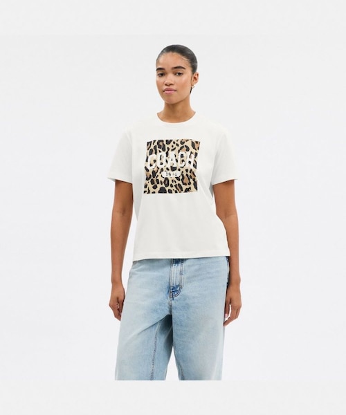 公式】レオパード シグネチャー スクエア クラシック Tシャツ｜コーチ