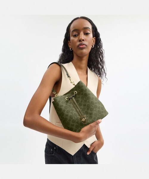 公式】ローアン バケット バッグ・シグネチャー キャンバス