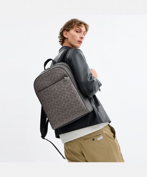 公式】オーウェン バックパック・シグネチャー キャンバス｜コーチ
